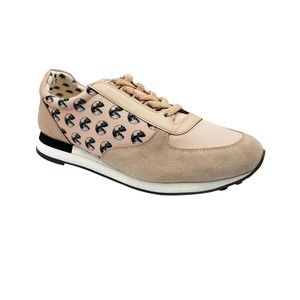 Bally Men's Pink Gavino Consumers Nylon / Leather / Suede Lace up Sneaker (9.5